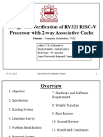 RV32I RISC-V Processor Design and Verification with 2-way Cache