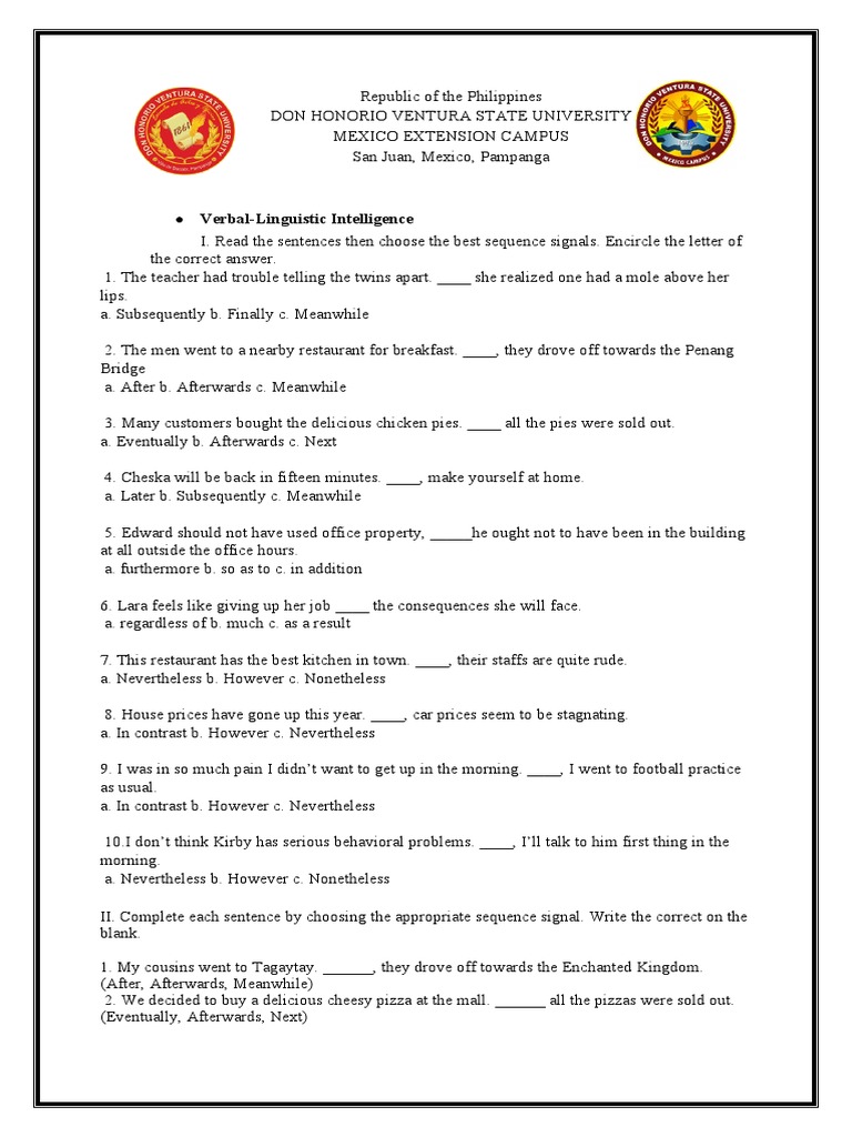 Multiple Intelligence Test PDF