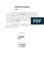 Modelo de Carta de Referencia Personal ForosEcuador - Ec
