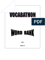VOCABATHON-CLASS V - LIST of WORDS