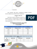 OF 003 - ENSINO MÉDIO 2023 - Calendário de Avaliações - 1 Trimestre - 2 Série PDF