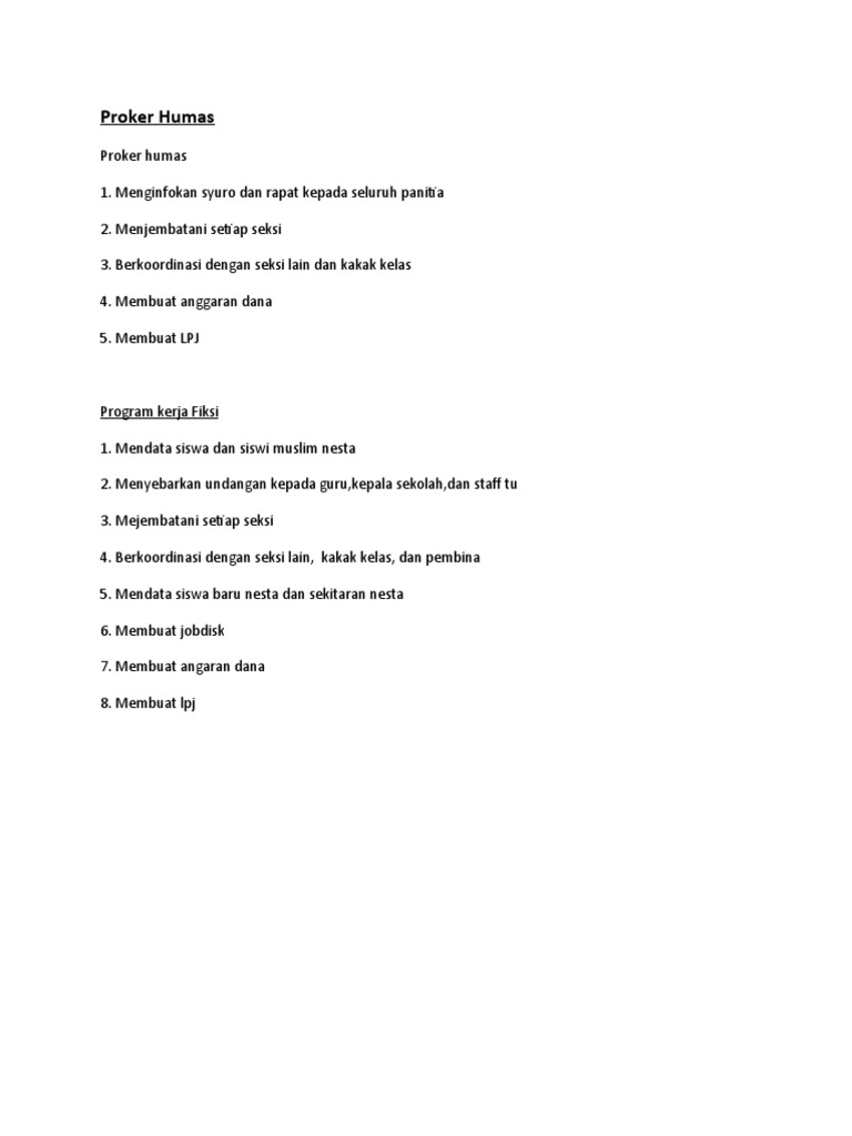 Proker Humas MPLS | PDF