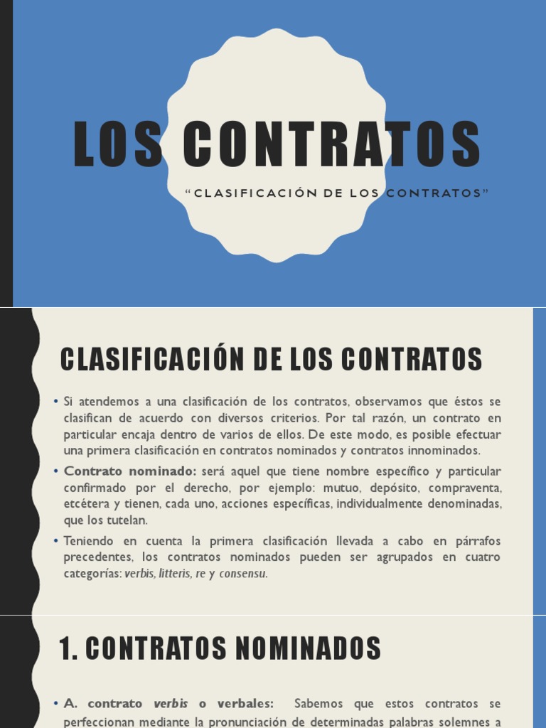 Clasificación de Contratos en Derecho Romano | PDF | Justicia | Crimen ...