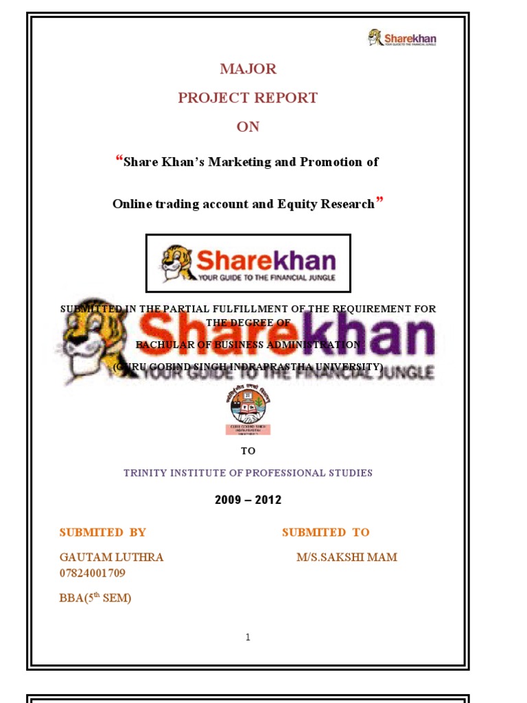Sharekhan Marketing & Online Trading | PDF | Investing Online | Stocks