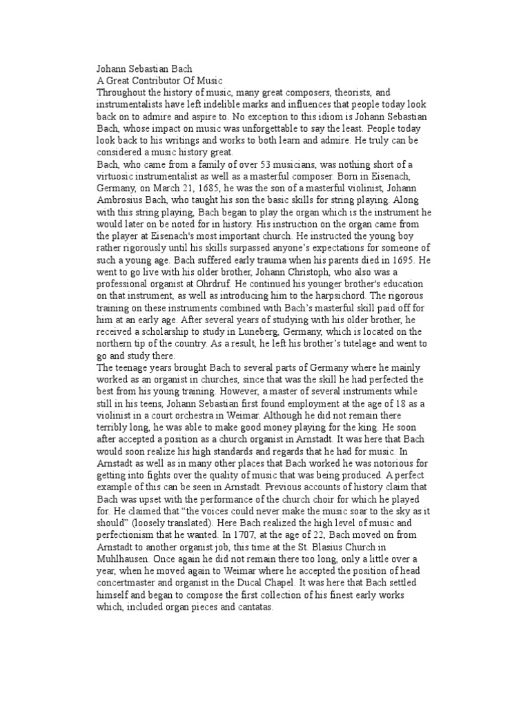 a reflective essay about classical music