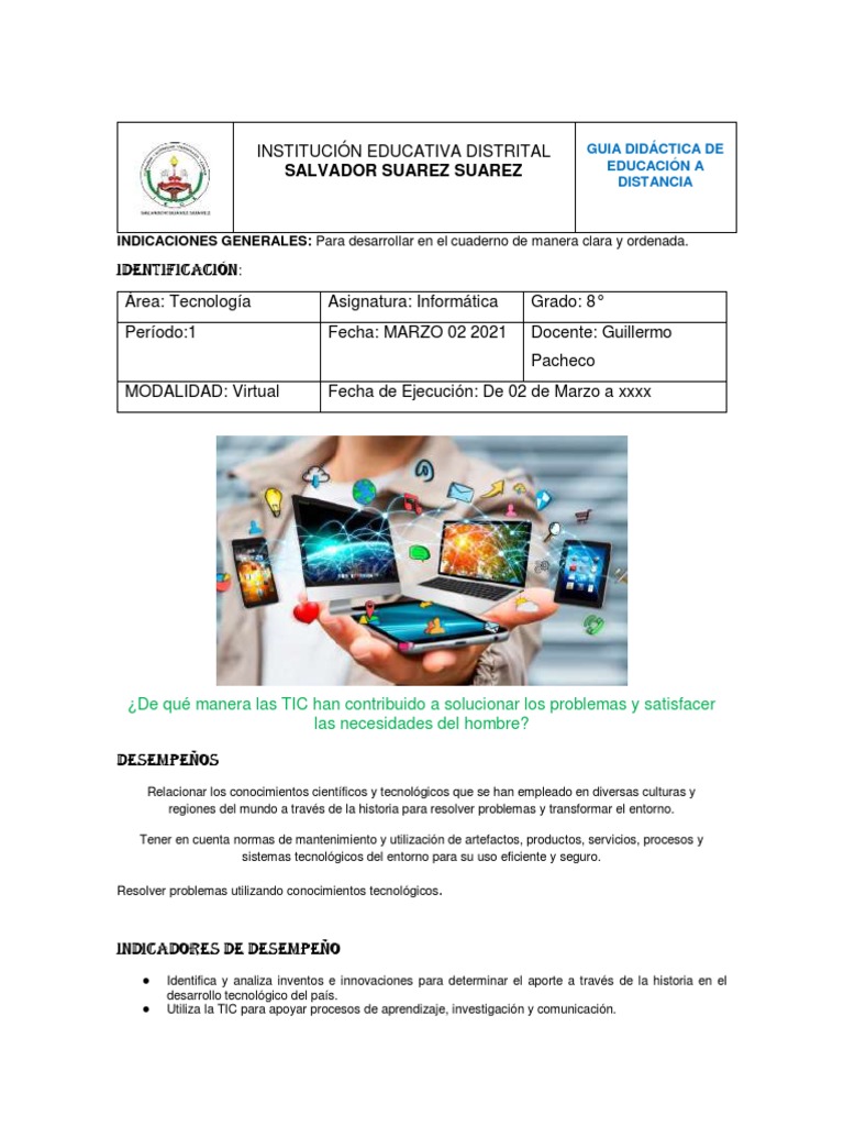 Guia Didactica Informatica Octavo Grado | PDF | Virus de computadora ...