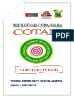 CARATULA DE CARPETA DE TUTORIA 2023 - Caratula