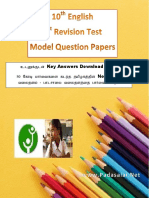 10th English Revision Test Model Question Paper 2022 English Medium