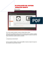 Manual de Intalación Del Sistema Operativo Ubuntu