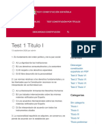 Test 1 Titulo I - Test Constitución Española