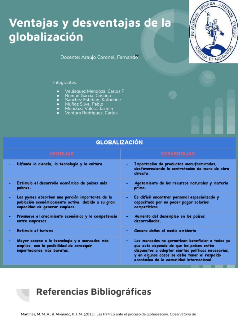 Ventajas y Desventajas de La Globalización | PDF | Pequeñas y medianas ...