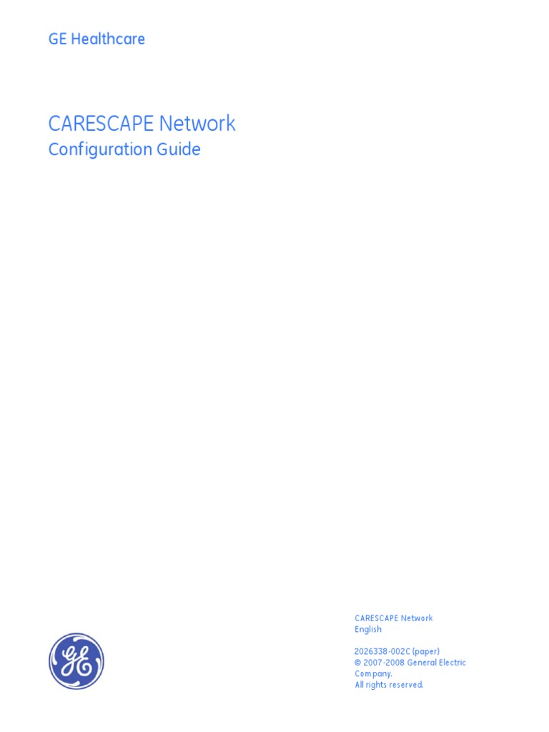 2000716-005 - CARESCAPE Network Configuration Guide | PDF | Computer ...
