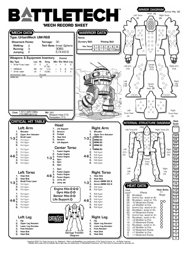 UrbanMech UM-R68 | PDF