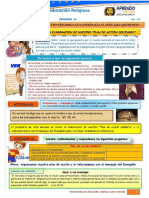 FICHA RELIGIÓN 4 INICIAMOS LA ELABORACIÓN LA ELABORACIÓN DE NUESTRO PLAN DE ACCIÓN - Semana 04