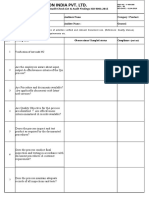 Internal Audit Check Sheet