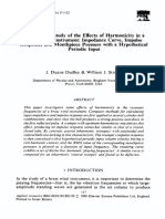 J. Duane Dudley, William J. Strong, A Computer Study of the Effects of Harmonicity in a Brass Wind Instrument. Impedance Curve, Impulse Response, and Mouthpiece Pressure with a Hypothetical Periodic Input