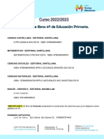 Libros de texto curso 2022/23 CEIP Víctor Mendoza