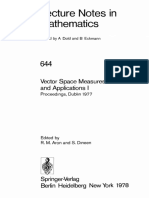 (Lecture Notes in Mathematics - 644-645) Aron R. M. (Ed) - Vector Space Measures and Applications I (1978, Springer-Verlag)