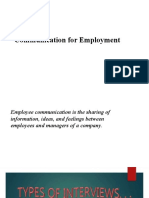 Communication For Employment