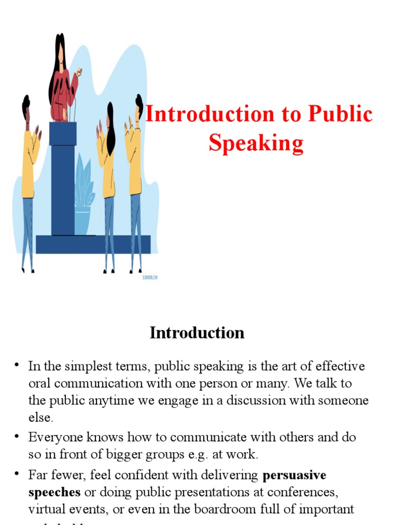 Introduction To Public Speaking Pdf