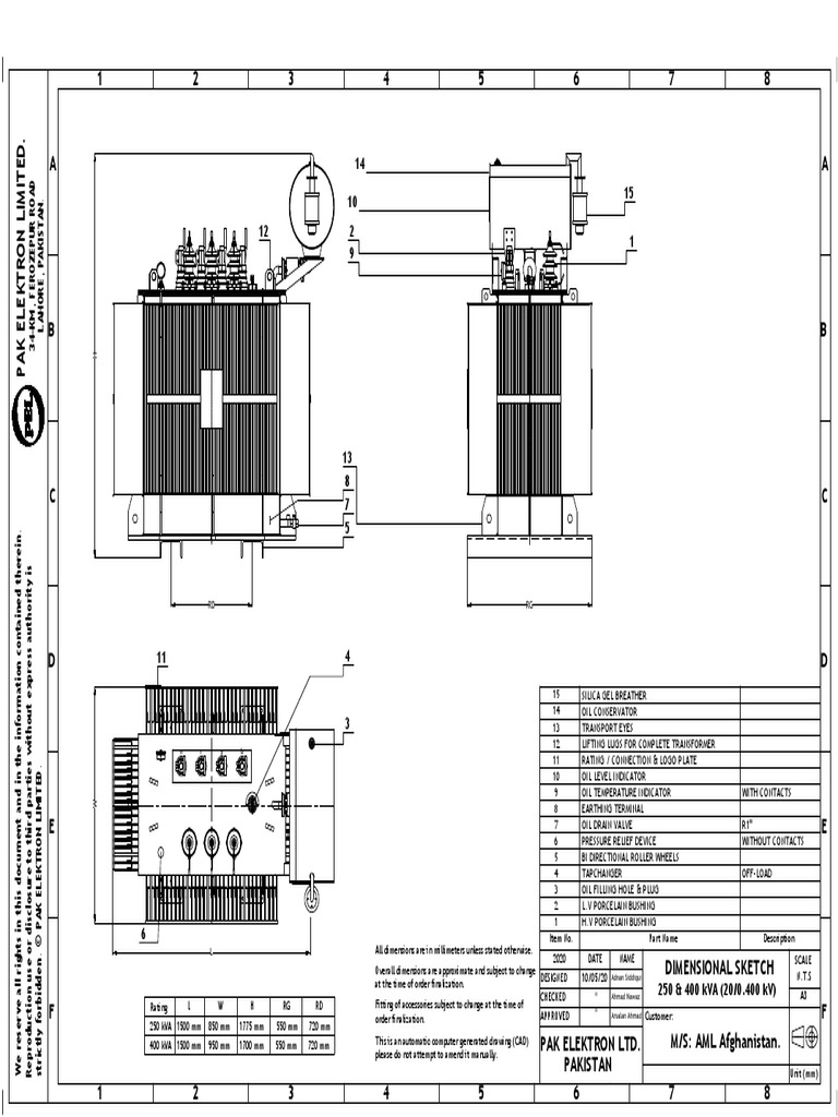 250 400 Aml 0520 PDF PDF Manufactured Goods Equipment