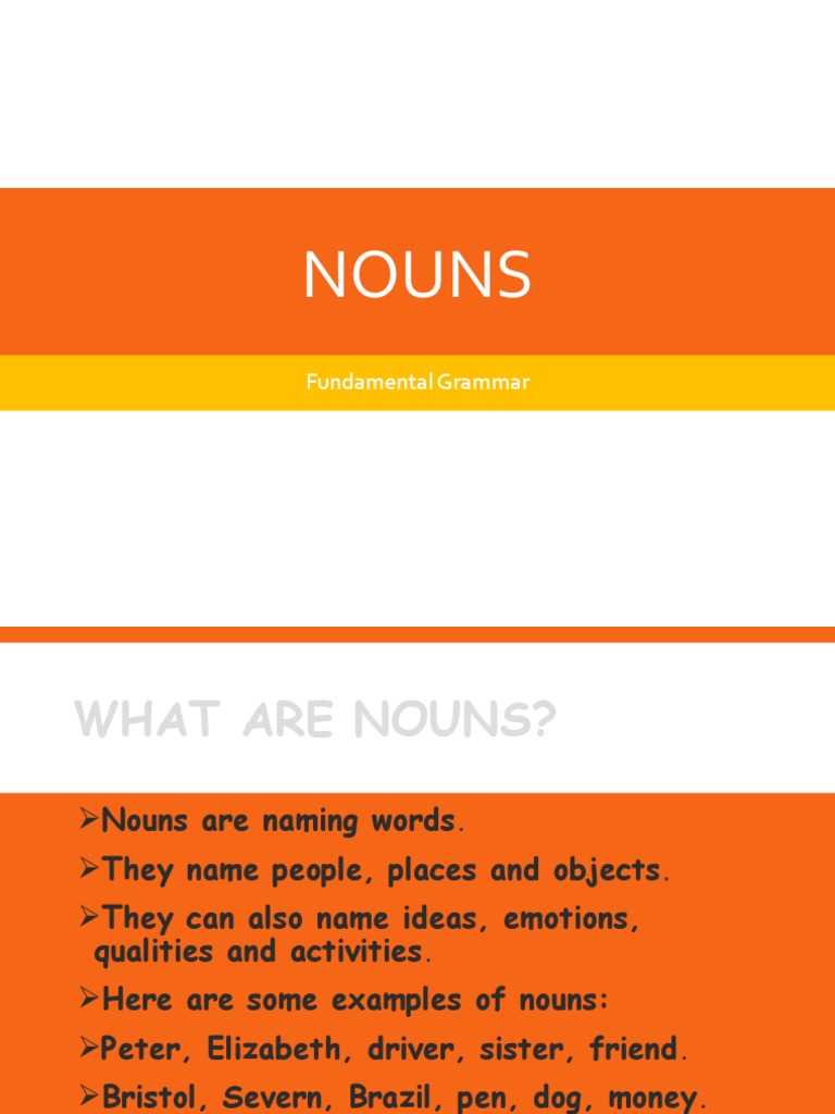 M2 Fundamental Grammar (NOUNS) PDF Noun Plural