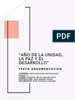 Rubí Centeno Carbajal - Texto Argumentativo