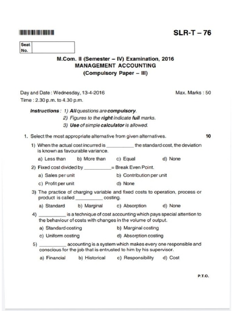 q.p of adv MGT ac and B.F | PDF