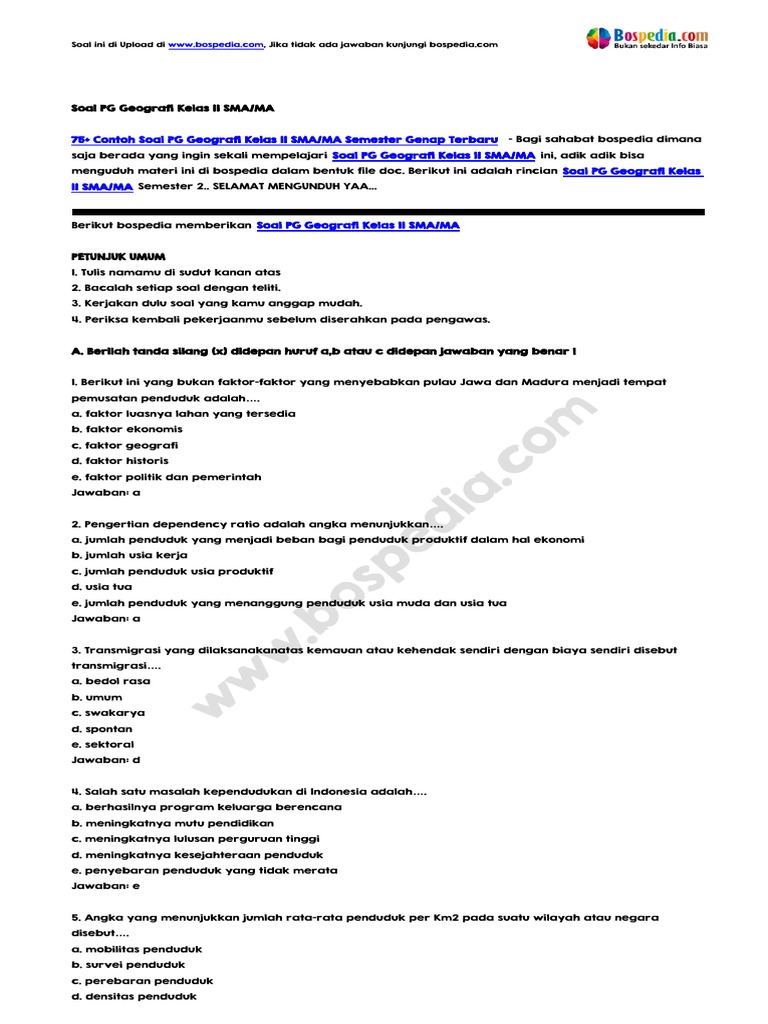 Memahami Dinamika Bumi: Latihan Soal PG Geografi Kelas 10 Semester 2