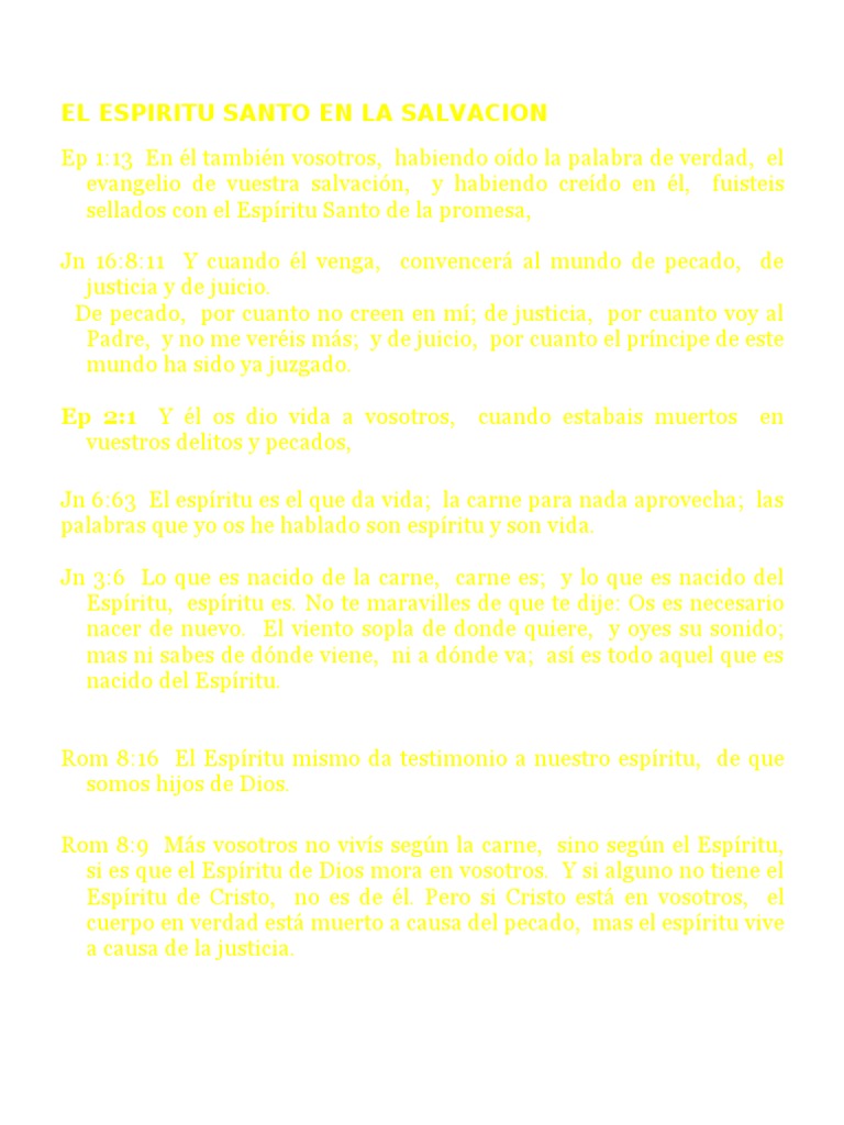 El Espiritu Santo en La Salvacion | PDF | Bautismo Con El Espiritu ...