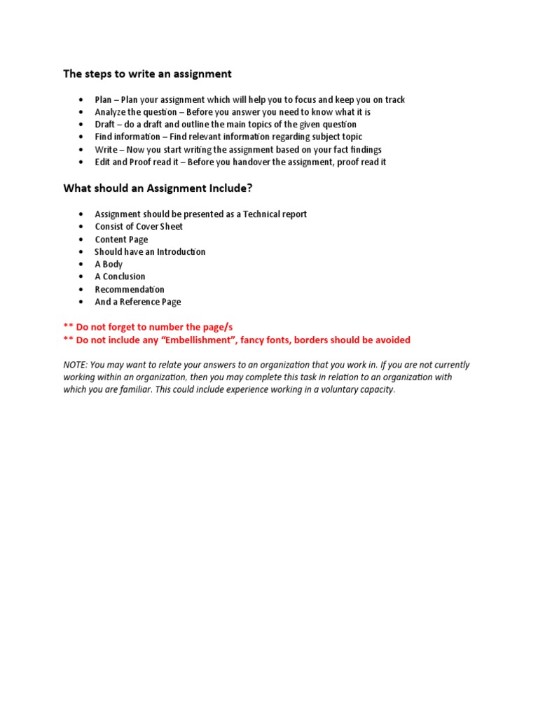 assignment guidelines pdf