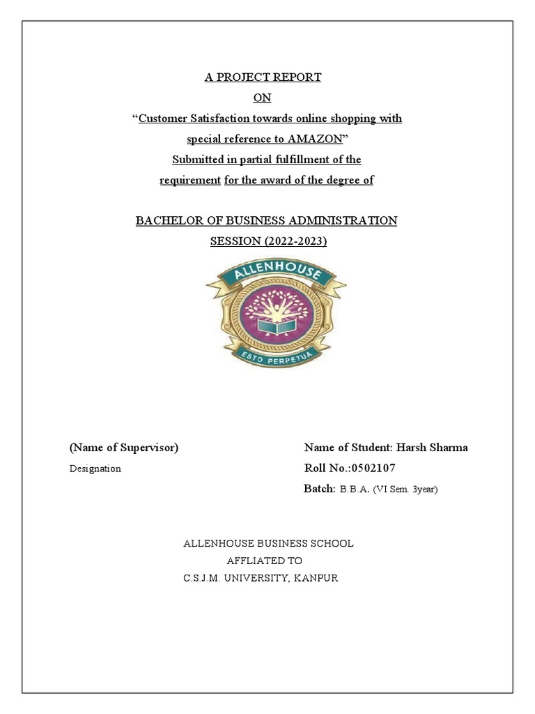 Project Report On Amazon | PDF