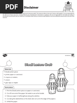 BW Diwali Paper Lantern Templates Activity