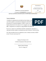 Visto do Director para capacitação e avaliação durante interrupção