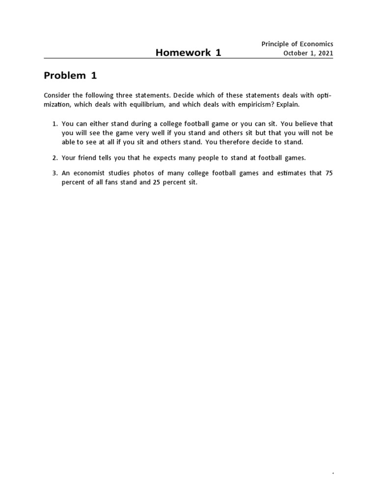 Principle - of - Econ - HW1 (Solution) | PDF | Supply And Demand ...