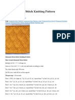 Free Knitting Patterns - Diamond Moss Stitch Knitting Pattern