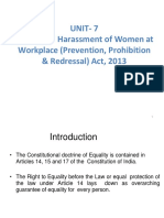 The Sexual Harassment of Women at WP (PPR) Act, 2013