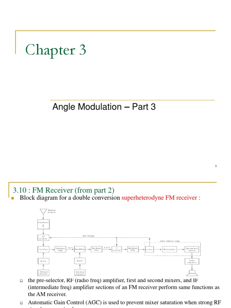 CHAPTER 3 Part 3 PDF PDF Frequency Modulation Detector (Radio)