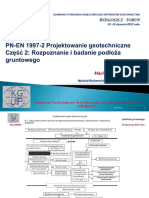 Eurokod 7 PN en 1997 2 Projektowanie Geotechniczne Czesc 2 Rozpoznanie I Badanie Podloza Gruntowego PDF