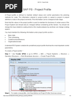 SAP PS - Project Profile 10