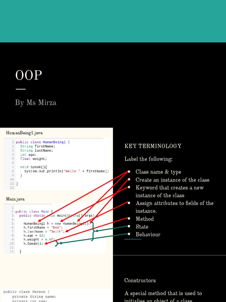 OOP IB Classes Vs Objects | PDF | Class (Computer Programming ...