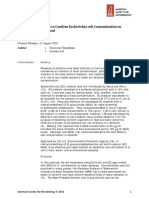 Use of EC MUG Media To Confirm Escherichia Coli Contamination in Water Samples Protocol PDF