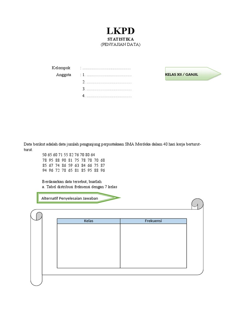 LKPD Penyajian Data Sma | PDF