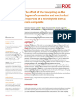 The Effect of Thermocycling On The Degree of Conve