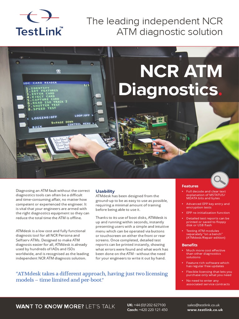 ATMdesk: Efficient NCR ATM Diagnostics | PDF | Automated Teller Machine ...