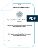 EEAC - Engineering Technician Programme Accreditation Manual - 2020 PDF