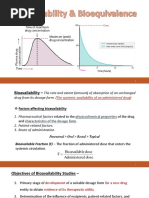 Bioavailability & Bioequivalence