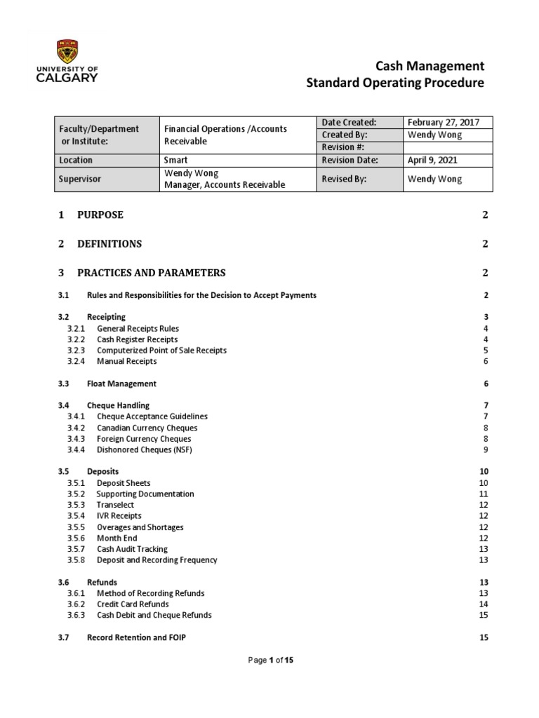 foarcashmanagementprocedures.pdf PDF Cheque Payments