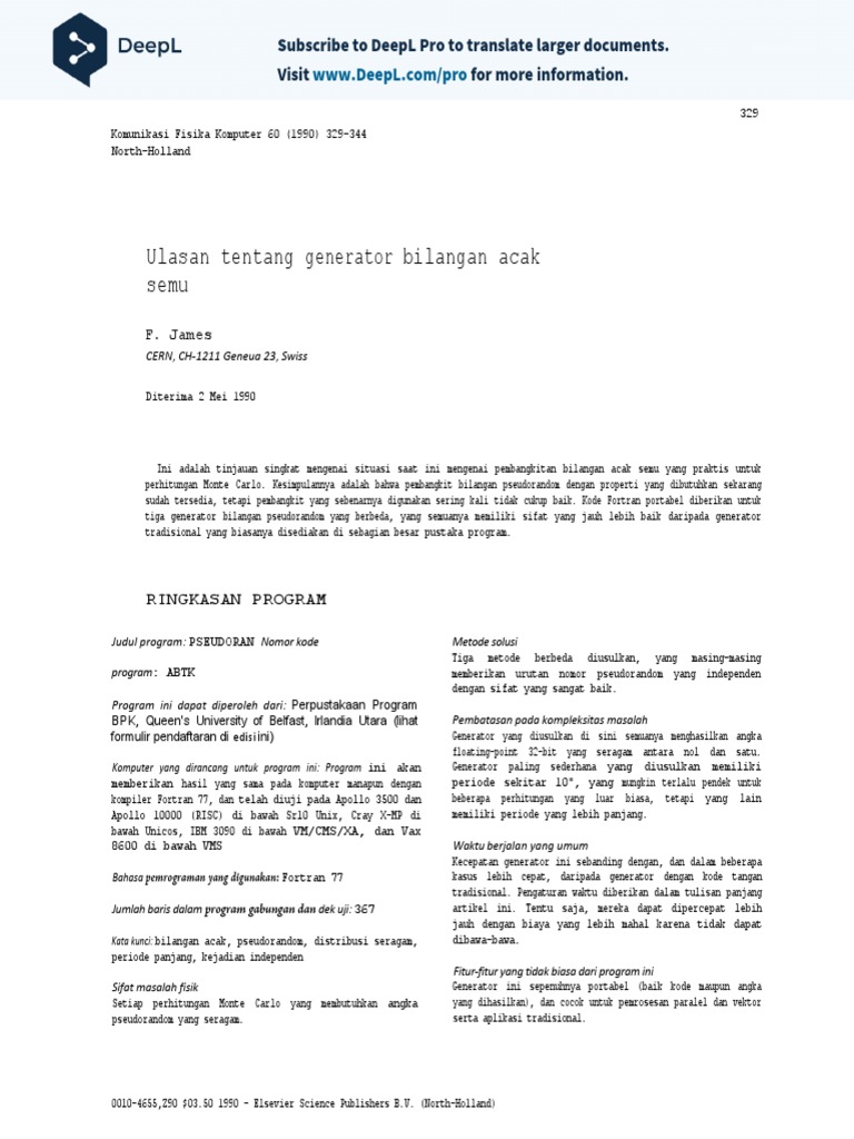 A Review Of Pseudorandom Number Generators Id Pdf