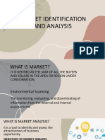 Market Identification and Analysis